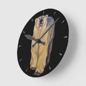 ポーラクマ時計ベアアートウォールクロック時計ベアデコール ラウンド壁時計 (傾斜)