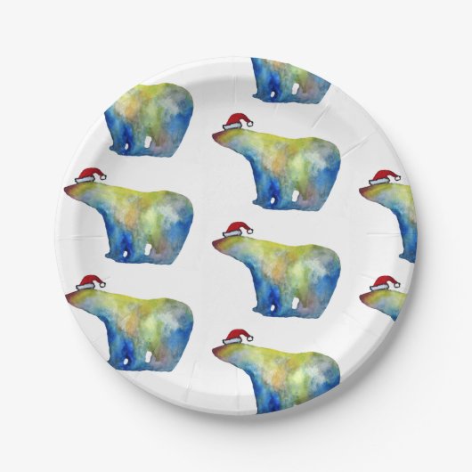 ポーラサンタベアカスタム紙プレート7イン ペーパープレート (正面)