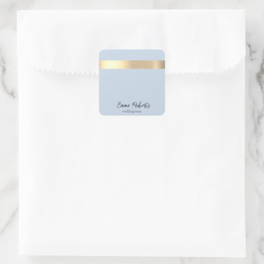 ポーラスカイブルーゴールドフォイル素朴フェイク スクエアシール (バッグ)