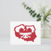 ポーラスタイリッシュンポルスカ国旗 ポストカード (スタンド正面)