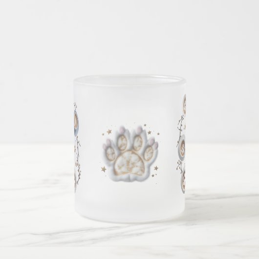 ポーラテフォレストマグ – すべてのsipの猫魔法 フロストグラスマグカップ (中央)