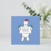 ポーラパーソナライズされたベアクリスマスパーティの招待状 (スタンド正面)