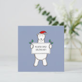 ポーラパーソナライズされたベアクリスマスパーティの招待状 (スタンド正面)