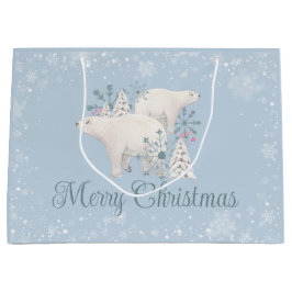 ポーラパーソナライズされたベア・クリスマス ラージペーパーバッグ