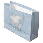 ポーラパーソナライズされたベア・クリスマス ラージペーパーバッグ (正面アングル)