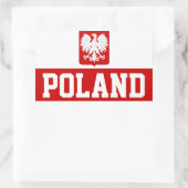 ポーラパーソナライズされたンドポーランド国旗のコート・オブ・アームズ 長方形シール (バッグ)