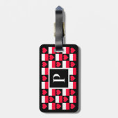 ポーラパーソナライズされたン国旗ポーランカスタムド文字 ラゲッジタグ (裏面縦)