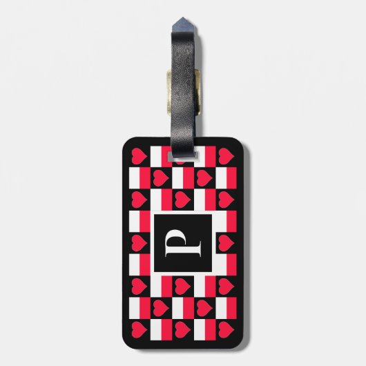 ポーラパーソナライズされたン国旗ポーランカスタムド文字 ラゲッジタグ (裏面縦)
