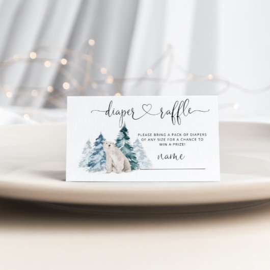 ポーラベアおむつラッフルチケット エンクロージャーカード