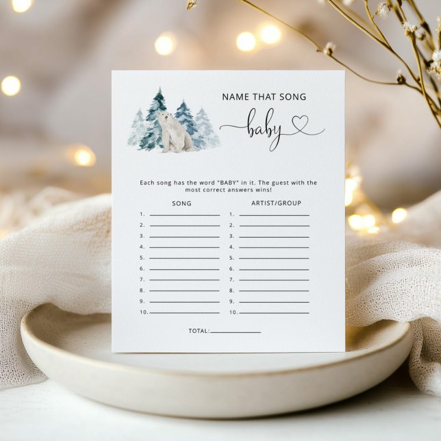 ポーラベアその歌の赤ちゃんシャワーのゲームの名前 (クリエイターアップロード済み)