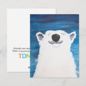 ポーラベアのスマイル ホリデー カード (正面/裏面)