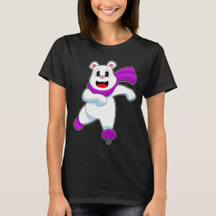 ポーラベアアイススケートで滑るアイススケート Tシャツ