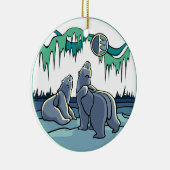 ポーラベアアートオーナメントベアキープサクベアギフト セラミックオーナメント (右)