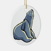 ポーラベアアートオーナメントベアキープサクベアギフト セラミックオーナメント (右)