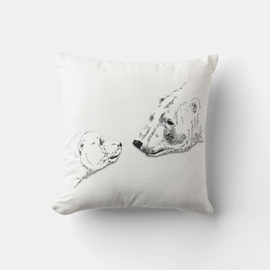 ポーラベアアートピローママザーw.ベビークマ枕 クッション (正面)