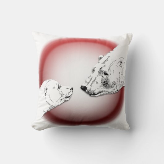 ポーラベアアートピローママザーw.ベビークマ枕 クッション (正面)