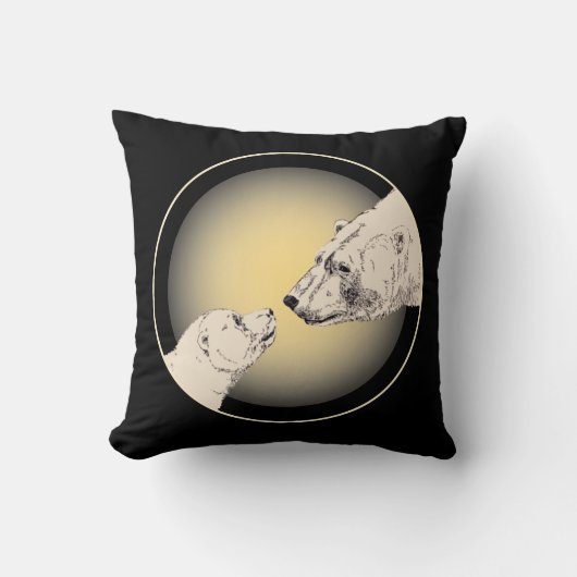 ポーラベアアートピローママザーw.ベビークマ枕 クッション (正面)