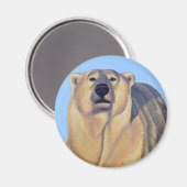 ポーラベアアート冷蔵庫マジェントワイルドライフアートギフト マグネット (正面/裏面)