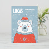 ポーラベアインレッドセーター招待状 招待状 (スタンド正面)