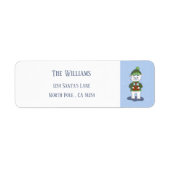 ポーラベアウィズギフトホリデイ差出人住所ラベル ラベル (正面)