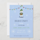 ポーラベアウィズギフトホリデーパーティー招待状 招待状 (正面)