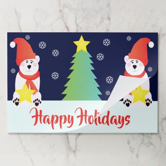 ポーラベアウィムシー紙ランチョンマット ペーパーパッド (折り畳み)