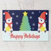 ポーラベアウィムシー紙ランチョンマット ペーパーパッド (正面)