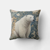 ポーラベアウィリアムインスパイアモリスフローラ クッション (裏面)