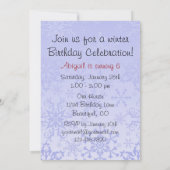 ポーラベアウィンター誕生日招待状for Girls 招待状 (裏面)