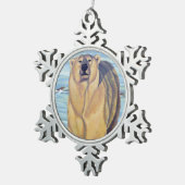 ポーラベアオーナメントホリデーベアアートデコレーション スノーフレークピューターオーナメント (右)