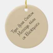 ポーラベアオーナメントマザーベビーギフトパーソナライズされた0 セラミックオーナメント (裏面)