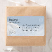 ポーラベアカスタムスパーソナライズされたクリスマス ラベル (インサイチュ)