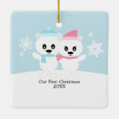 ポーラベアカップルオーナメント セラミックオーナメント (裏面)