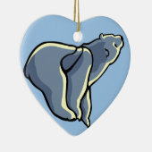 ポーラベアカブオーナメントパーソナライズされたベアアートギフト セラミックオーナメント (右)