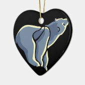 ポーラベアカブオーナメントパーソナライズされたベアアートギフト セラミックオーナメント (左)