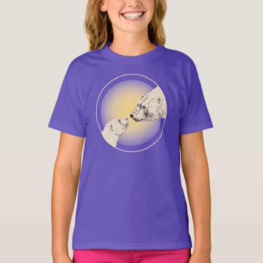 ポーラベアキッズスウェットシャツベア&カッブキッズシャツ Tシャツ (正面)