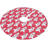 ポーラベアキャンディーケーンクリスマスツリースカート ブラッシュドポリエステルツリースカート (アングル)