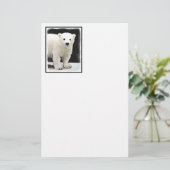 ポーラベアキュブ絵画ズ – オリジナル野生動物アート (スタンド正面)