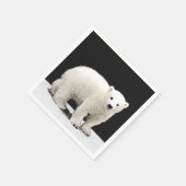 ポーラベアキュブ絵画ズ – オリジナル野生動物アート スタンダードカクテルナプキン (角)