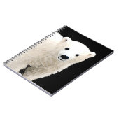 ポーラベアキュブ絵画ズ – オリジナル野生動物アート ノートブック (左側)