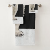 ポーラベアキュブ絵画ズ – オリジナル野生動物アート バスタオルセット (インサイチュ)