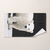 ポーラベアキュブ絵画ズ – オリジナル野生動物アート バスタオルセット (ハンドタオル)