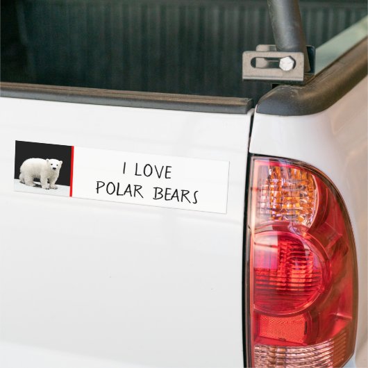 ポーラベアキュブ絵画ズ – オリジナル野生動物アート バンパーステッカー (トラック上)