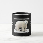 ポーラベアキュブ絵画ズ – オリジナル野生動物アート マグカップ (中央)