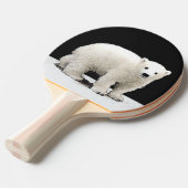 ポーラベアキュブ絵画ズ – オリジナル野生動物アート 卓球ラケット (正面アングル)