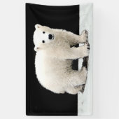 ポーラベアキュブ絵画ズ – オリジナル野生動物アート 横断幕 (縦)