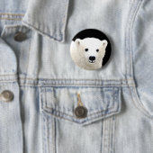 ポーラベアキュブ絵画ズ – オリジナル野生動物アート 缶バッジ (インサイチュ)