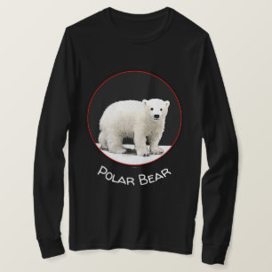 ポーラベアキュブ絵画ズ – オリジナル野生動物アート Tシャツ
