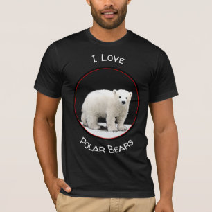 ポーラベアキュブ絵画ズ – オリジナル野生動物アート Tシャツ