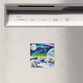 ポーラベアキューブ&オーロラワイルドライフアートマグネット マグネット (インサイチュ (食洗機))